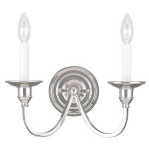 Cranford 2-Light Wall Sconce in Polished Nickel