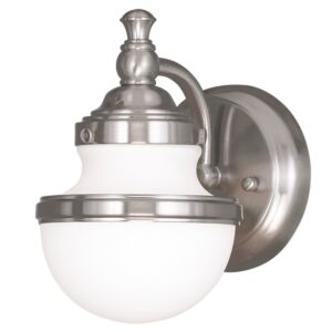 Oldwick 1-Light Bathroom Vanity Light Light with Wall Sconce in Brushed Nickel