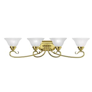 Coronado 4-Light Bathroom Vanity Light in Polished Brass