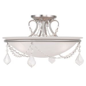 Chesterfield 3-Light Ceiling Mount in Brushed Nickel