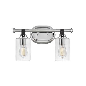 Hinkley Halstead 2-Light Bathroom Vanity Light In Chrome