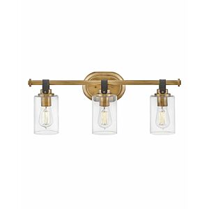 Hinkley Halstead 3-Light Bathroom Vanity Light In Heritage Brass