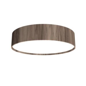 Cylindrical LED Ceiling Mount in American Walnut