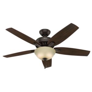 Newsome 52-inch 2-Light Indoor Frosted Amber Ceiling Fan