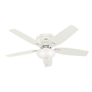 Hunter Kenbridge 3 Light 52 Inch Indoor Flush Mount Ceiling Fan in Fresh White
