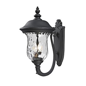 Z-Lite Armstrong 2-Light Outdoor Wall Sconce In Black