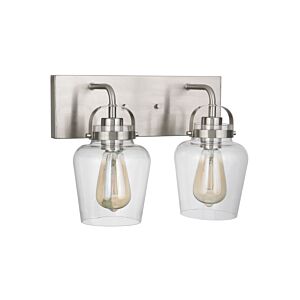 Craftmade Trystan 2-Light Wall Sconce in Brushed Polished Nickel