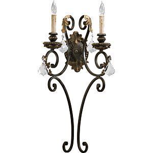 Rio Salado 2-Light Wall Mount in Toasted Sienna With Mystic Silver