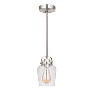 Craftmade Trystan 1 Light Pendant in Brushed Polished Nickel