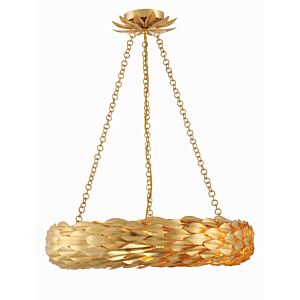 Broche 6-Light Pendant in Antique Gold