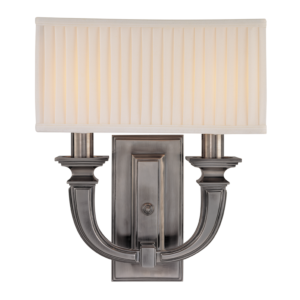 Hudson Valley Phoenicia 2 Light 16 Inch Wall Sconce in Polished Nickel