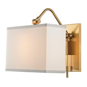 Hudson Valley Leyden 14 Inch Wall Sconce in Aged Brass
