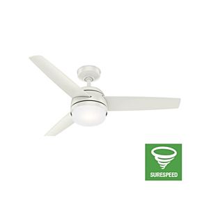 Hunter Midtown 2 Light 48 Inch Indoor Ceiling Fan in Fresh White