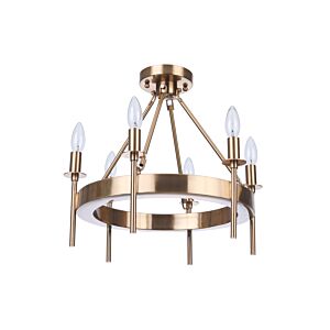 Craftmade Larrson 6-Light Ceiling Light in Satin Brass
