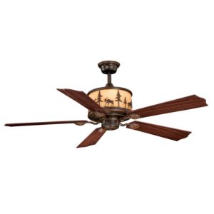 Yellowstone 4-Light 56" Hanging Ceiling Fan in Burnished Bronze
