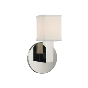 Hudson Valley Clarke 9 Inch Wall Sconce in Polished Nickel