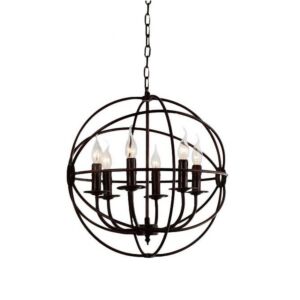 CWI Lighting Arza 6 Light Up Chandelier with Brown finish