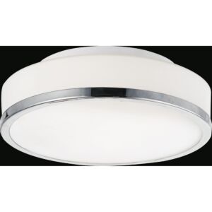 CWI Lighting Frosted 2 Light Drum Shade Flush Mount with Satin Nickel finish