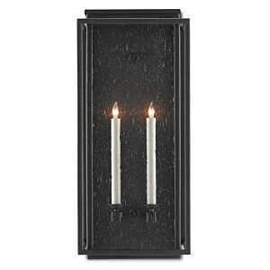 Wright 2-Light Outdoor Wall Sconce in Midnight