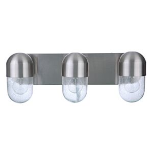 Craftmade Pill 3 Light Bathroom Vanity Light in Brushed Polished Nickel