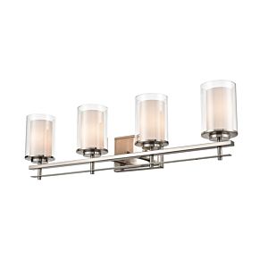 4-Light Wall Sconce in Brushed Nickel
