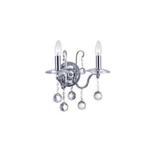 CWI Lighting Valentina 2 Light Wall Sconce with Chrome finish