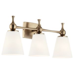 Cosabella 3-Light Bathroom Vanity Light in Champagne Bronze