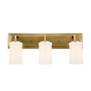 Vetivene 3-Light Bathroom Vanity Light in Natural Brass