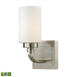 Dawson 1-Light LED Bathroom Vanity Light in Brushed Nickel