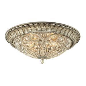 Andalusia 4-Light Flush Mount in Aged Silver