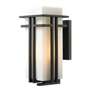 Croftwell 1-Light Outdoor Wall Sconce in Textured Matte Black