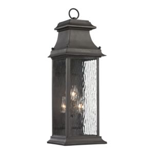 Forged Provincial 3-Light Outdoor Wall Sconce in Charcoal