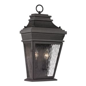 Forged Provincial 2-Light Outdoor Wall Sconce in Charcoal