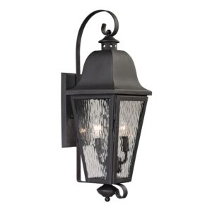 Forged Brookridge 2-Light Outdoor Wall Sconce in Charcoal