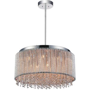 CWI Lighting Claire 14 Light Drum Shade Chandelier with Chrome finish