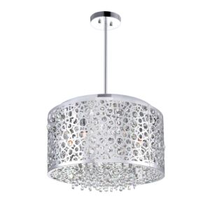 CWI Lighting Bubbles 6 Light Drum Shade Chandelier with Chrome finish