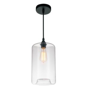 CWI Lighting Glass 1 Light Down Mini Pendant with Clear finish