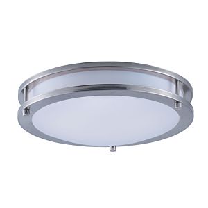 Maxim Lighting Linear LED 12 Inch White Ceiling Light in Satin Nickel