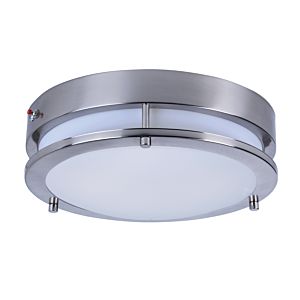 Maxim Lighting Linear 11.75 Inch LED White Flush Mount in Satin Nickel