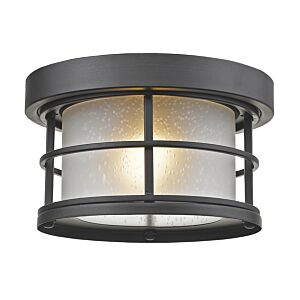 Z-Lite Exterior Additions 1-Light Outdoor Flush Ceiling Mount Fixture Ceiling Light In Black