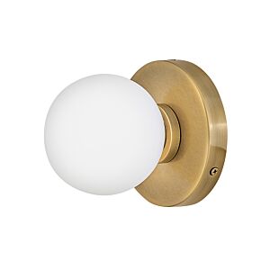 Audrey 1-Light Bathroom Vanity Light in Heritage Brass