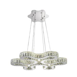 CWI Odessa LED Chandelier With Chrome Finish