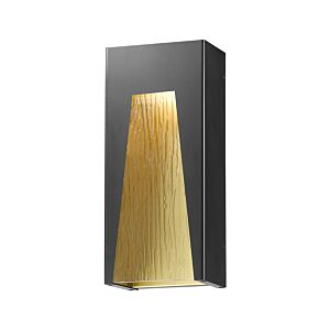 Z-Lite Millenial 1-Light Outdoor Wall Sconce In Black Gold