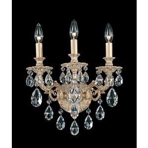 Milano 3-Light Wall Sconce in Antique Silver