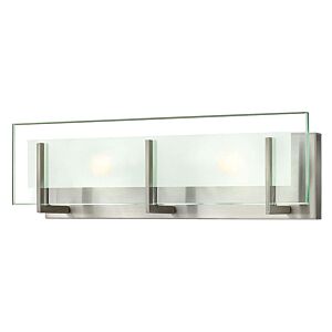 Hinkley Latitude 2-Light Bathroom Vanity Light In Brushed Nickel
