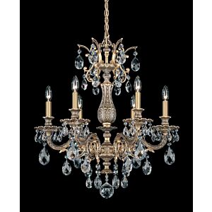 Milano 6-Light Chandelier in Parchment Gold