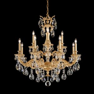 Milano 12-Light Chandelier in French Gold