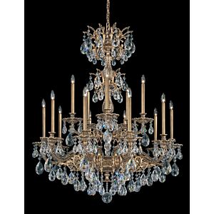 Milano 15-Light Chandelier in French Gold