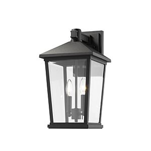 Z-Lite Beacon 2-Light Outdoor Wall Sconce In Black