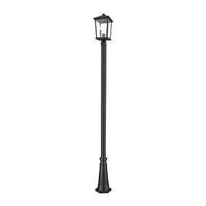 Z Lite Beacon 2 Light Outdoor Post Mounted Fixture Light In Black